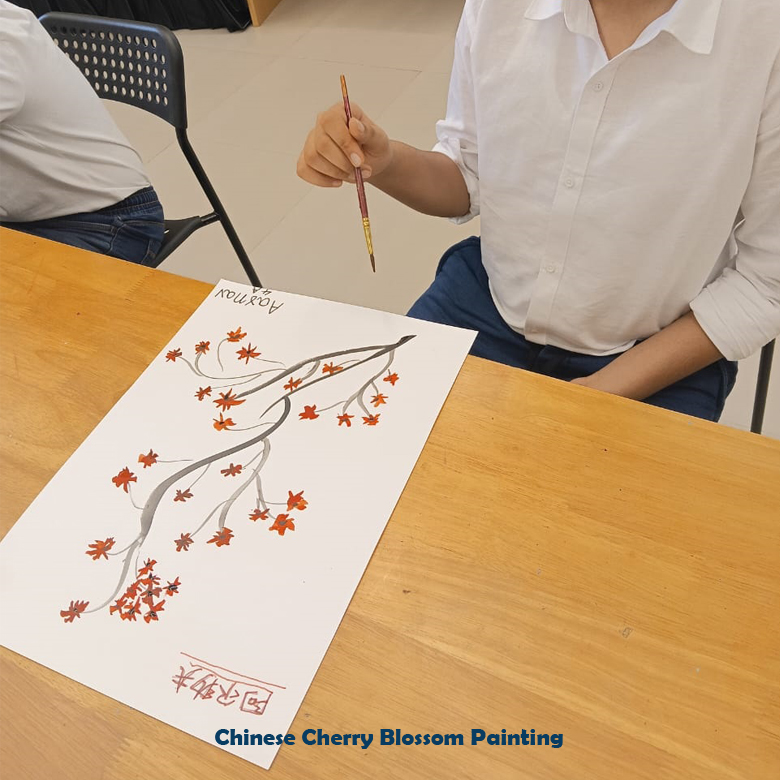 Chinese Cherry Blossom Painting